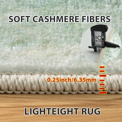 Aelenmu 10x14 Area Rugs for Living Room Washable Dining Room Green - Image 6