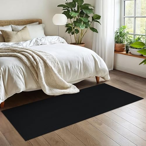 EARTHALL Washable Runner Rug, Non Slip Hall Runner, 2x6 Ft, Black Heather - Image 6