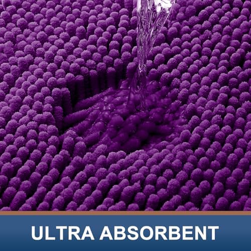 Smiry Toilet Rugs U-Shaped 24x20, Extra Soft Absorbent Contoured Bath Mat - Image 4