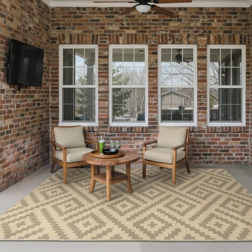 GENIMO Outdoor Rug, Waterproof Plastic Rugs for Patio, 6'x9' Oat Beige - Image 5