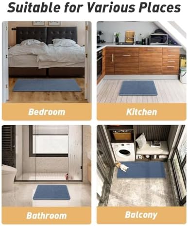 Upgraded Waffle Bath Mat Runner Absorbent Non Slip Bathroom Mat, 2' x 6' - Image 6