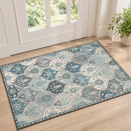 Lahome Moroccan Front Door Mat Indoor Entrance, 2x3 Rugs for Entryway Bathroom by Lahome