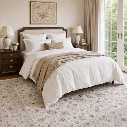 9x12 Area Rugs for Living Room, Washable Area Rug, Beige - Image 3