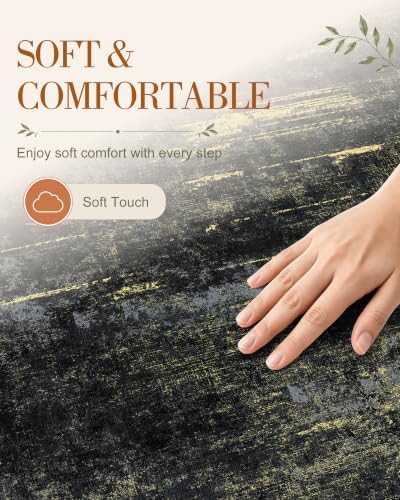 OLANLY 6x9 Washable Area Rug, Soft Non Slip Carpet for Bedroom Living Room - Image 5