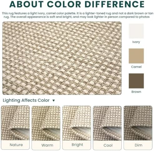 KOZYFLY 3x6 Washable Runner Rug, Non Slip Wide Runners for Hallway, Woven Large Entryway Runners, Braided Floor Carpet Runner for Entry, Kitchen, Bedside, Hall, Oatmeal Beige - Image 3