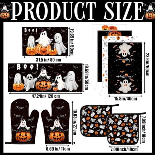 Fourluoo 10 Pcs Halloween Ghost Kitchen Decor Set - Image 3