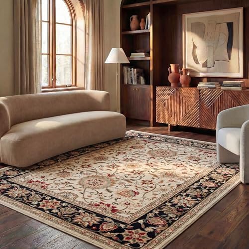 SAFAVIEH Lyndhurst Area Rug 6x8, Ivory & Black LNH212B - Image 7