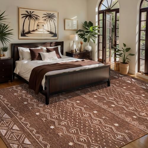 SERISSA 5x7 Washable Non-Slip Boho Area Rug for Living Room - Image 2