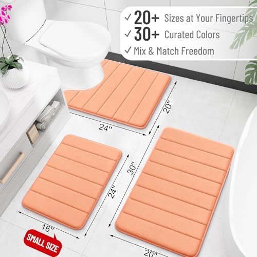 OLANLY Memory Foam Long Bathroom Rugs Runner 47x17, Super Soft Absorbent - Image 2