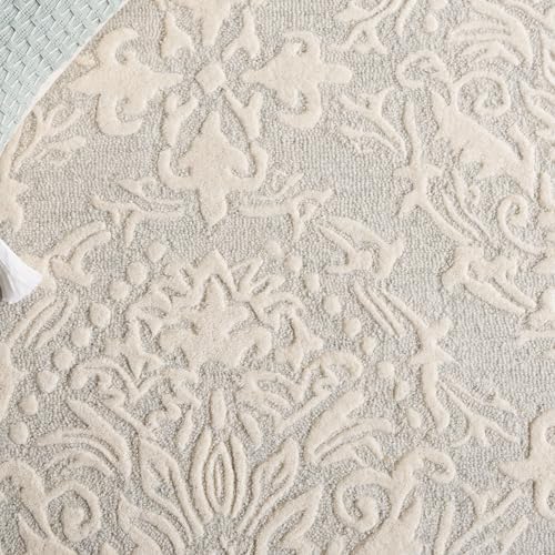 SAFAVIEH Blossom Collection Accent Rug - 2' x 3', Sage & Ivory, Handmade Wool, Ideal for High Traffic Areas in Entryway, Living Room, Bedroom (BLM107C) - Image 4
