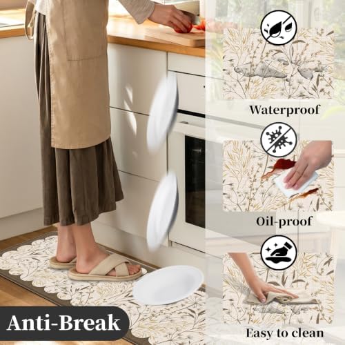 Vintage Anti-Fatigue Kitchen Mats, Non-Slip Waterproof Rugs for Floor - Image 6