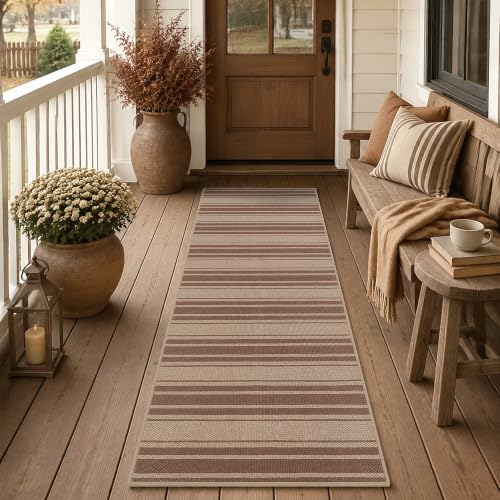 Easy Jute Kitchen Runner 2x6 Kitchen Runner Rug Washable Non Slip Outdoor Rug for Entryway Farmhouse Neutral Low Pile Carpet for Hallyway Proch Doorway by Zeeinx