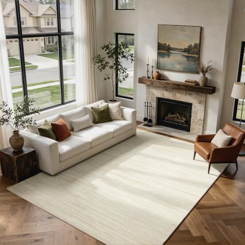 Washable Rugs 8x10 Area Rugs for Living Room,Bedroom,Dining Room- Large Ultra Soft Faux Wool Retro Carpets,Non Slip&Non-Shedding Low Pile Vintage Carpet for Home Office by BGASZMakeYourHomeMoreCozy