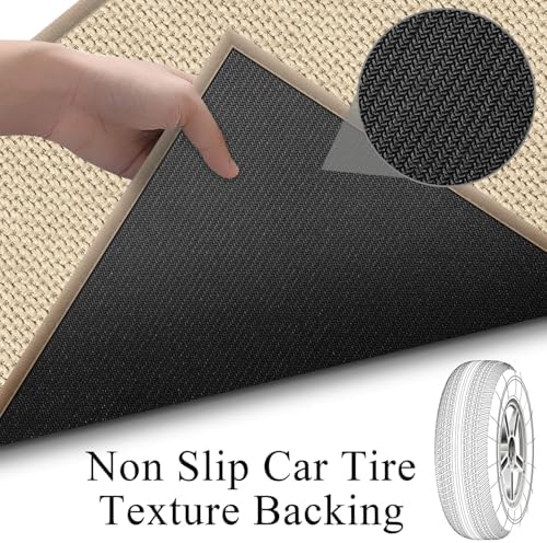 Carpet Runners for Hallway 6ft Washable, Braid Jute Kitchen Floor Runner Sink Mat Absorbent, Small Farmhouse Kitchen Carpet, Beige - Image 6