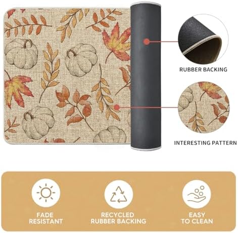 Artoid Mode Pumpkins Fall Kitchen Mats Set of 2-17x29+17x59 - Image 6