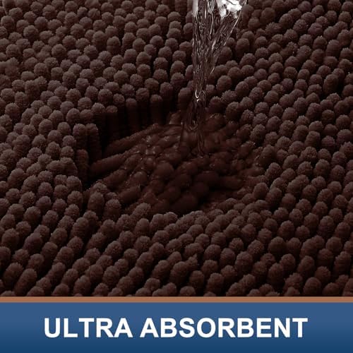 Smiry Bathroom Rugs 48X32, Luxury Chenille Extra Soft Absorbent Bath Mat - Image 5