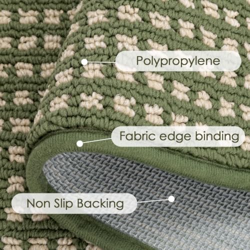 hicorfe Waffle Kitchen Runner Rugs Set of 2,Non Slip Kitchen Mats for Floor - Image 3