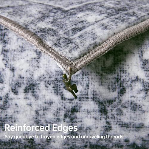 Sasttie 5x7 Area Rugs, Ultra-Soft Washable Rug for Living Room, Black Grey - Image 6