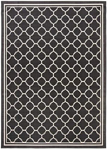 SAFAVIEH Courtyard Outdoor Area Rug 8'x10', Black & Beige CY6918-226 - Image 2