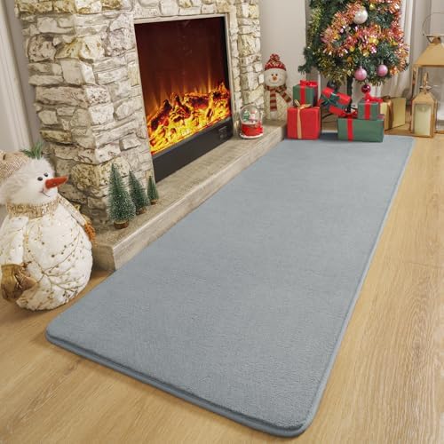Amearea Modern Soft Hallway Runner Rug, 2x6 Feet Grey Washable Runner Rugs - Image 4