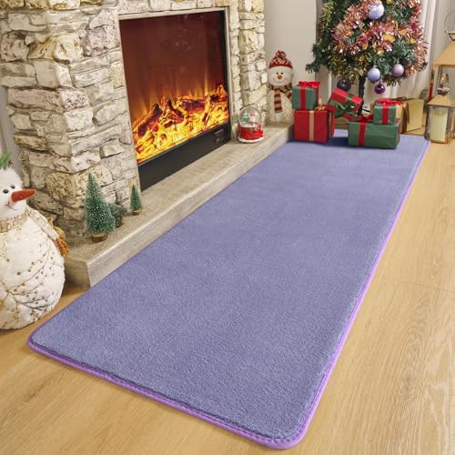 Amearea Modern Soft Hallway Runner Rug, 2x6 Feet Purple Washable Runner Rug - Image 4