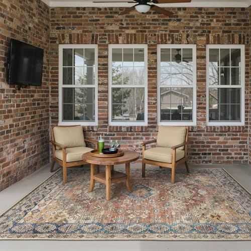 GENIMO Indoor Outdoor Rug, Washable for Patio and Deck, Dusty Blue, 4x6 - Image 3