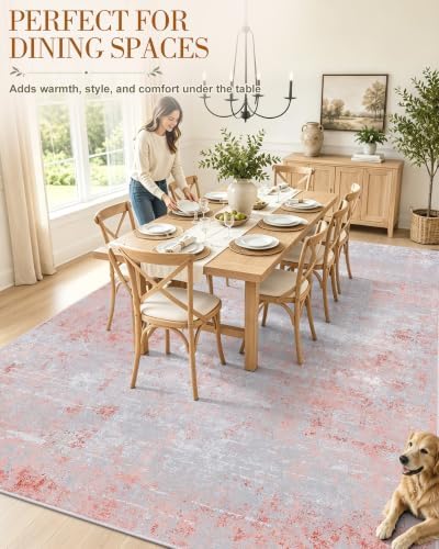 OLANLY 8x10 Washable Area Rug, Soft Non Slip Carpet for Bedroom Living Room - Image 4