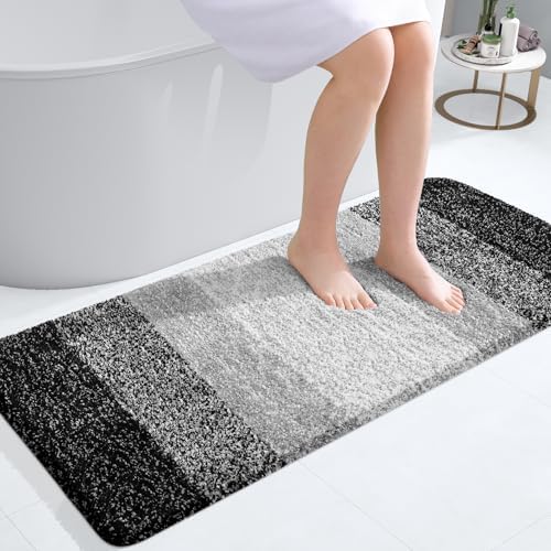 OLANLY Bathroom Runner Rug 40x20, Extra Soft Absorbent Microfiber Bath Rugs by OLANLY