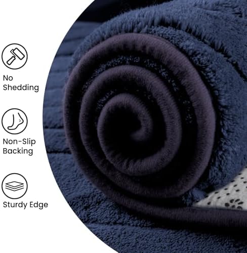 Sour Lemon 8x10 Area Rugs for Living Room Bedroom, Large Carpet Navy Blue - Image 3