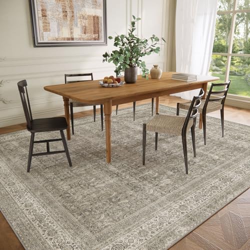 palohom 10x12 Area Rugs for Living Room: Bedroom Rug Washable Stain Resistant Non Slip Low Pile Soft Boho Large Area Rug for Kitchen Dining Room Under Table Nursery Farmhouse Home Office Indoor - Image 5