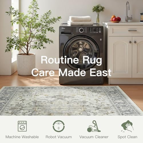 Lofus 3x5 Taupe Grey Rugs for Bedroom Living Room, Vintage Boho Carpet - Image 6