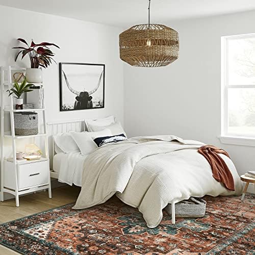 Moynesa 9x12 Ultra-Thin Vintage Medallion Area Rug for Living Room, Bedroom, Dining Room, Office, Entryway, Dorm - Image 6