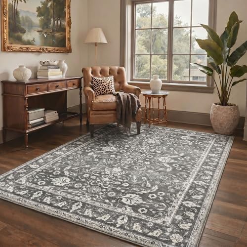 Bavni 2X5 Washable Hallway Runner Rug, Boho Floral Non Slip - Image 5