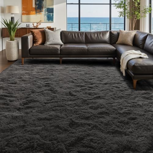 6x9 Ft Large Shag Rugs for Living Room Decor, Ultra Soft Fluffy Furry Area Rugs for Bedroom Indoor Floor, Aesthetic Carpet for Kids Home (Grey) - Image 2
