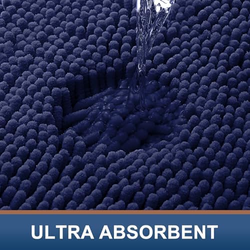Smiry Toilet Rugs U-Shaped 24x24, Extra Soft Absorbent Contoured Bath Mat - Image 4