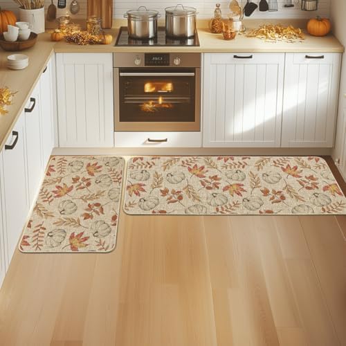 Artoid Mode Pumpkins Fall Kitchen Mats Set of 2-24x35+24x59 - Image 4