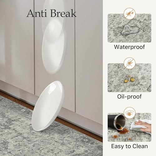GENIMO Anti Fatigue Kitchen Mats for Floor 17"X59", Runner Rug,GrayTaupe - Image 6