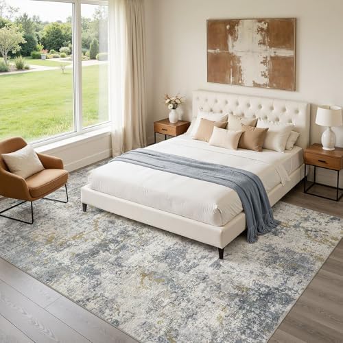 kakania Washable 8x10 Area Rug for Living Room: Abstract Modern Home Decor - Image 3