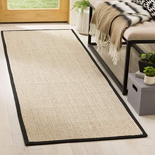 SAFAVIEH Natural Fiber Runner Rug 2'6"x10' Sisal Textured, Marble NF143A - Image 3