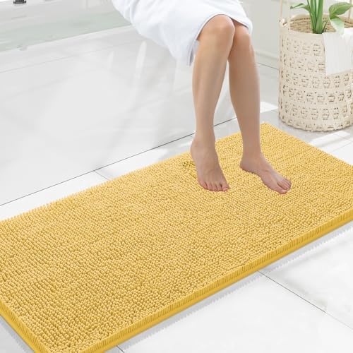 Smiry Bathroom Rugs 47X20, Luxury Chenille Extra Soft Absorbent Bath Mat by Smiry