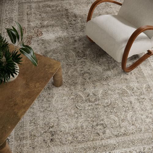Washable Area Rugs for Living Room: 9x12 Bedroom Rug Boho Vintage Area Rug Stain Resistant Non Slip Low Pile Lightweight Soft Carpets for Dining Room Kitchen Nursery Kids Room Farmhouse - Image 4