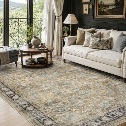 DCX Distressed Vintage Washable 5x7 Area Rug by DCXWashableRug