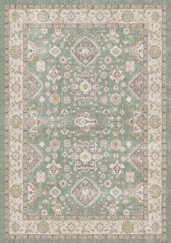 2x3 Entryway Rug Indoor Washable: Bath Mat with Non Slip Backing Sage Green by TOPRUUG