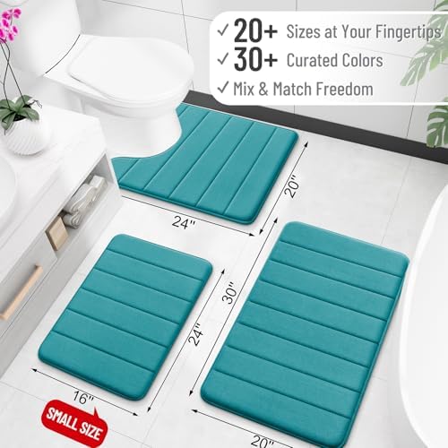 OLANLY Memory Foam Bath Mat 35x24, Super Soft and Absorbent Bathroom Rugs - Image 2