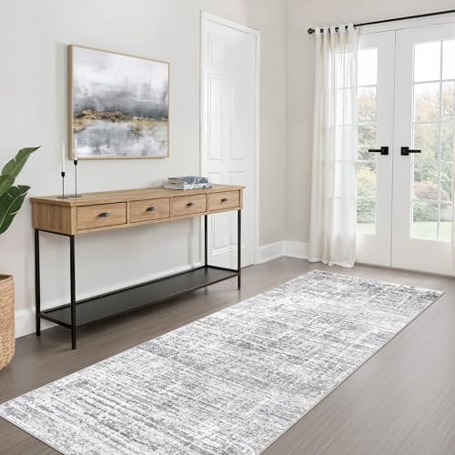 LOONGRUG Runner Rug 2x6 Machine Washable Non-Slip Kitchen Neutral Rug Grey - Image 4