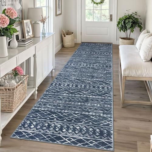 KUTA Boho Runners for Hallways 2.6x10 ft Moroccan Washable Runner Rug by KUTA