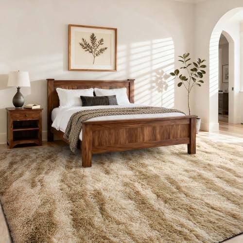 Area Rugs for Living Room, Tie-Dyed 5x8 Feet Soft Fluffy Shagg Plush Rug High Pile Large Indoor Modern Non-Slip Floor Carpet for Bedroom Nursery Kids Home Room Dorm Decor Aesthetic Khaki - Image 3