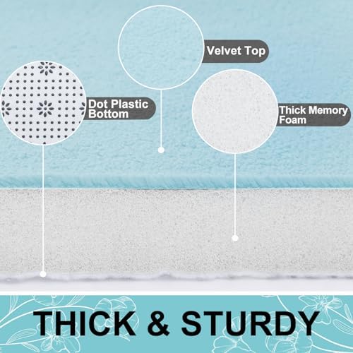 Smiry Memory Foam Bath Mat 30x20, Extra Soft and Absorbent Bathroom Rugs - Image 3