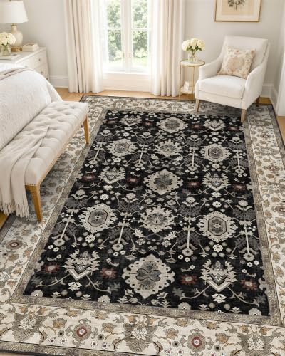 OLANLY 5x7 Washable Area Rug, Soft Non Slip Carpet for Bedroom Living Room by OLANLY