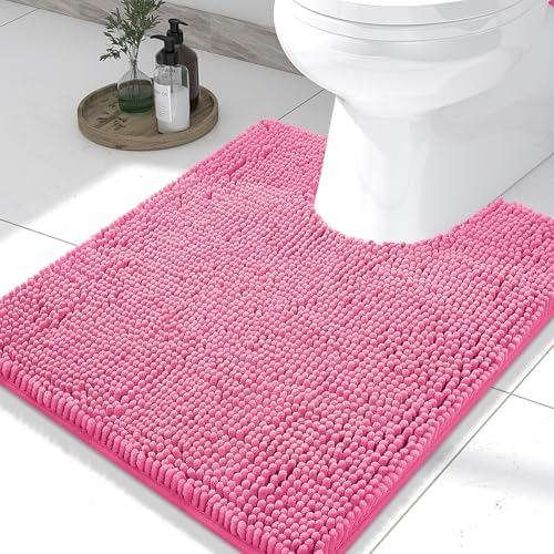 Smiry Toilet Rugs U-Shaped 24x20, Extra Soft Absorbent Contoured Bath Mat by Smiry